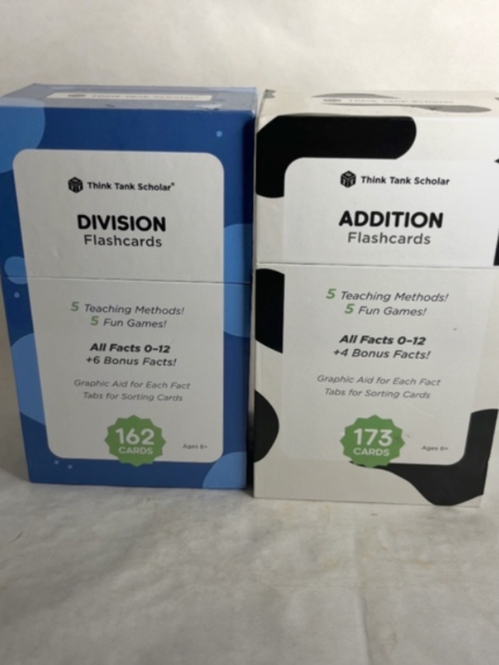 Think Tank Scholar Division and Addition Flash Cards 335 Total Cards